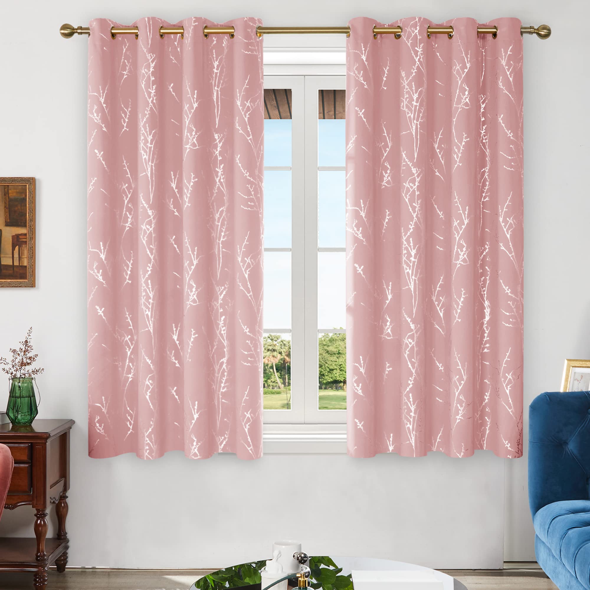 Coral Pink/Silver Tree Branch