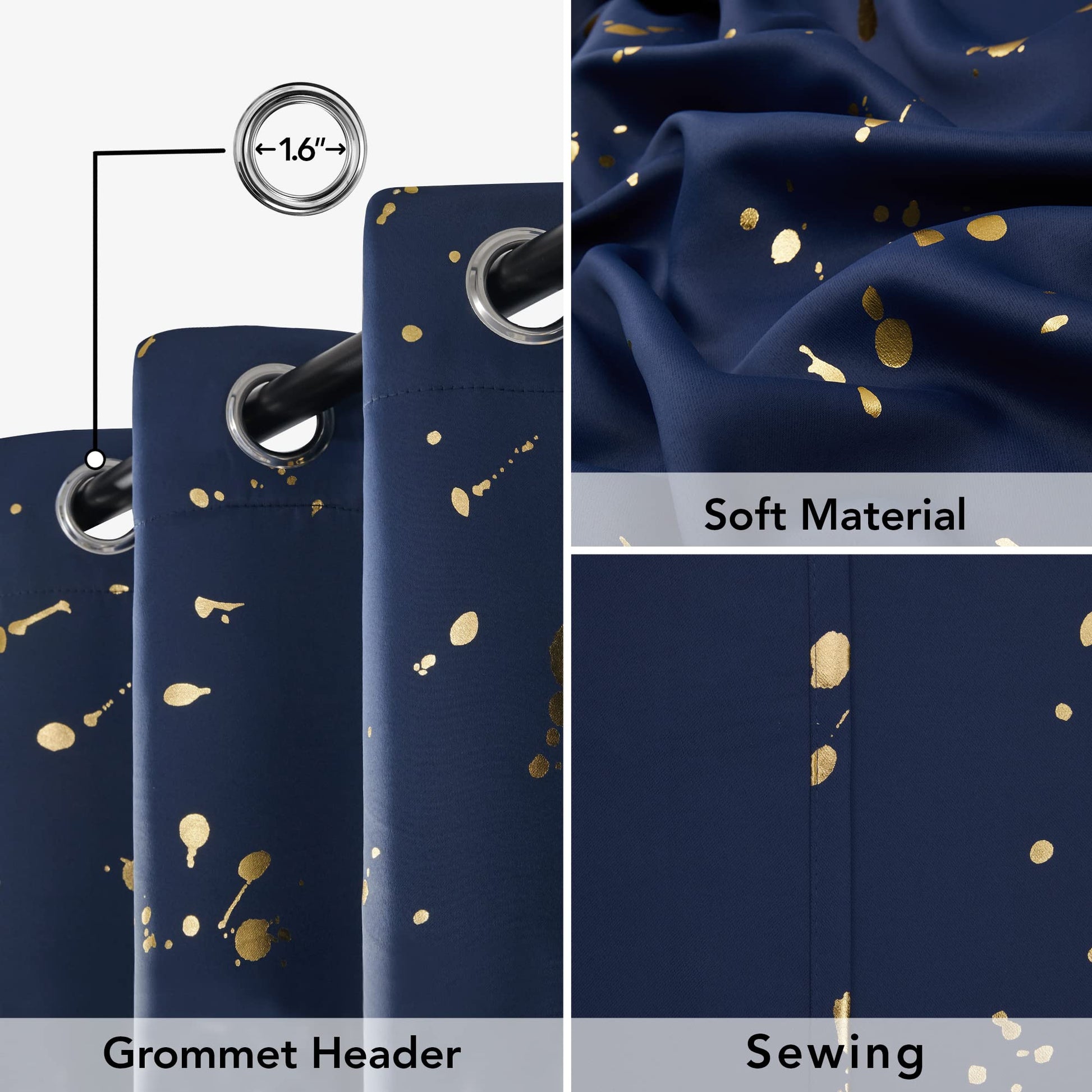 Navy Blue/Polka Dots