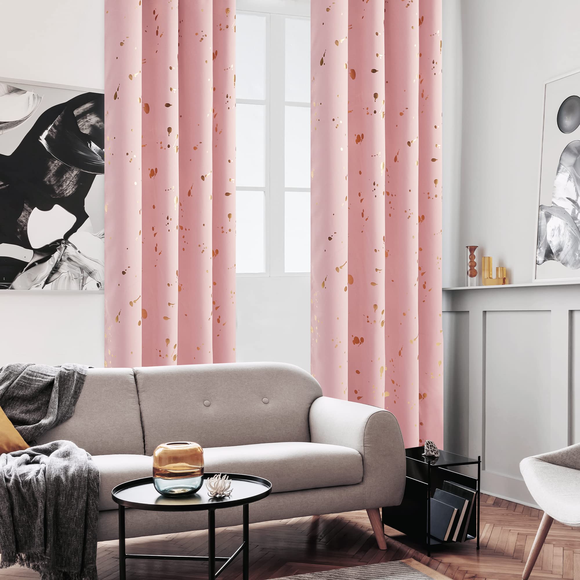 Coral Pink/Polka Dots