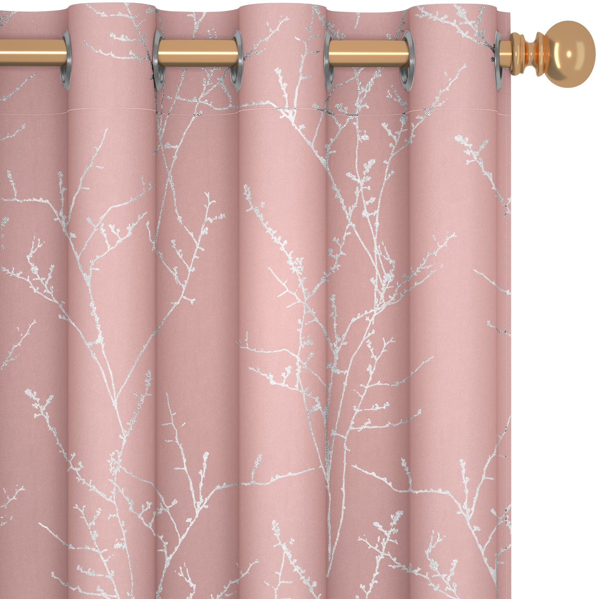Coral Pink/Silver Tree Branch