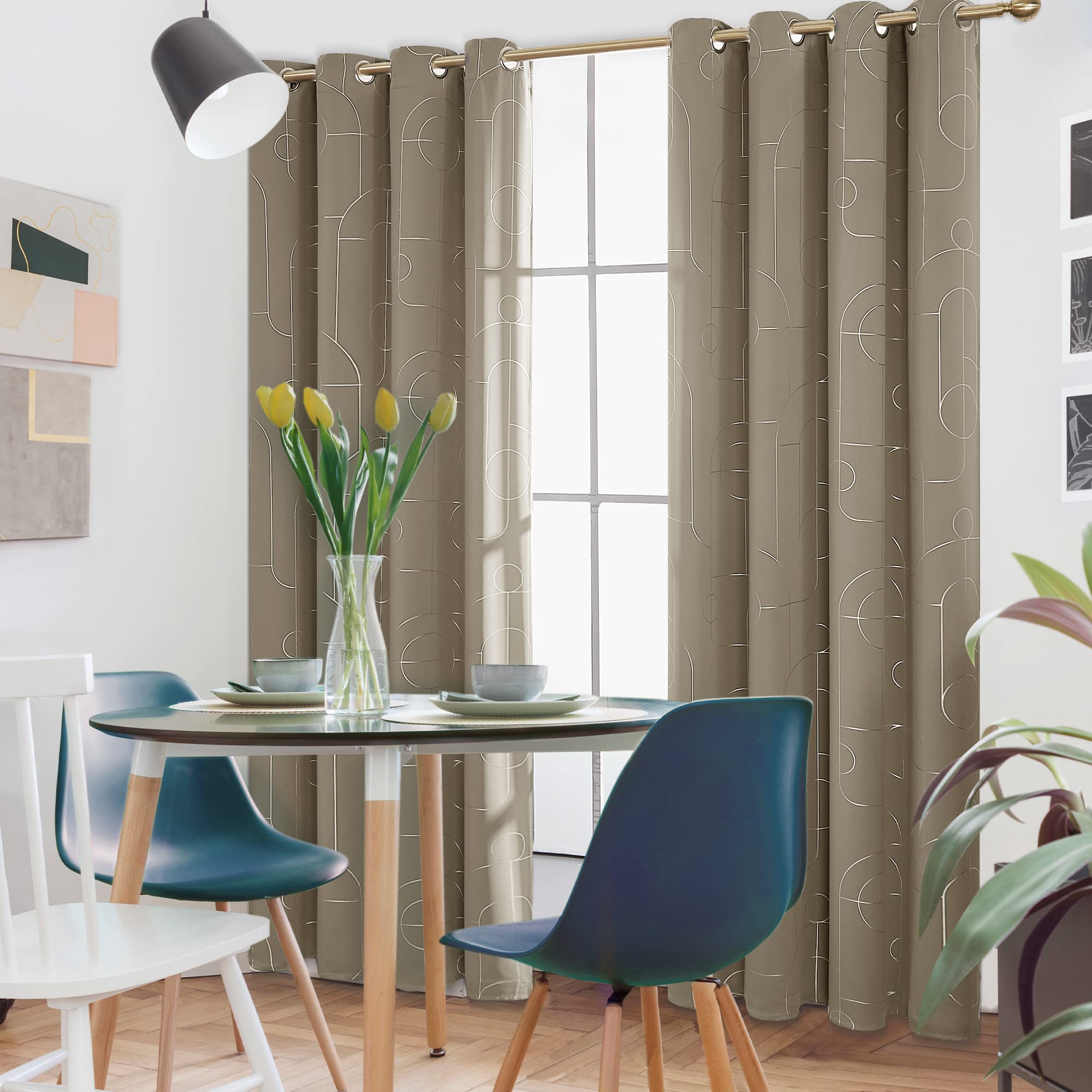 Taupe/Circle Wave