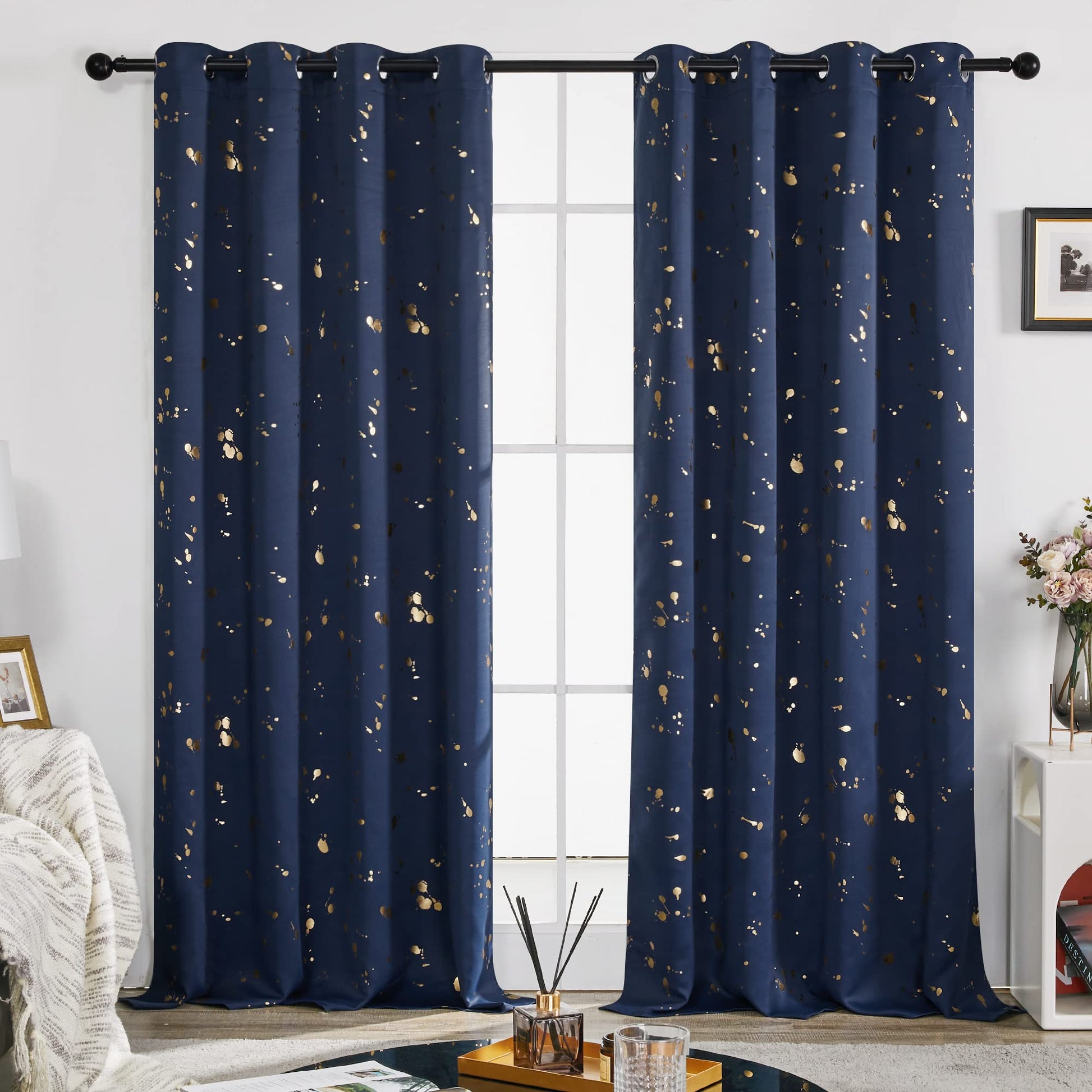 Navy Blue/Polka Dots