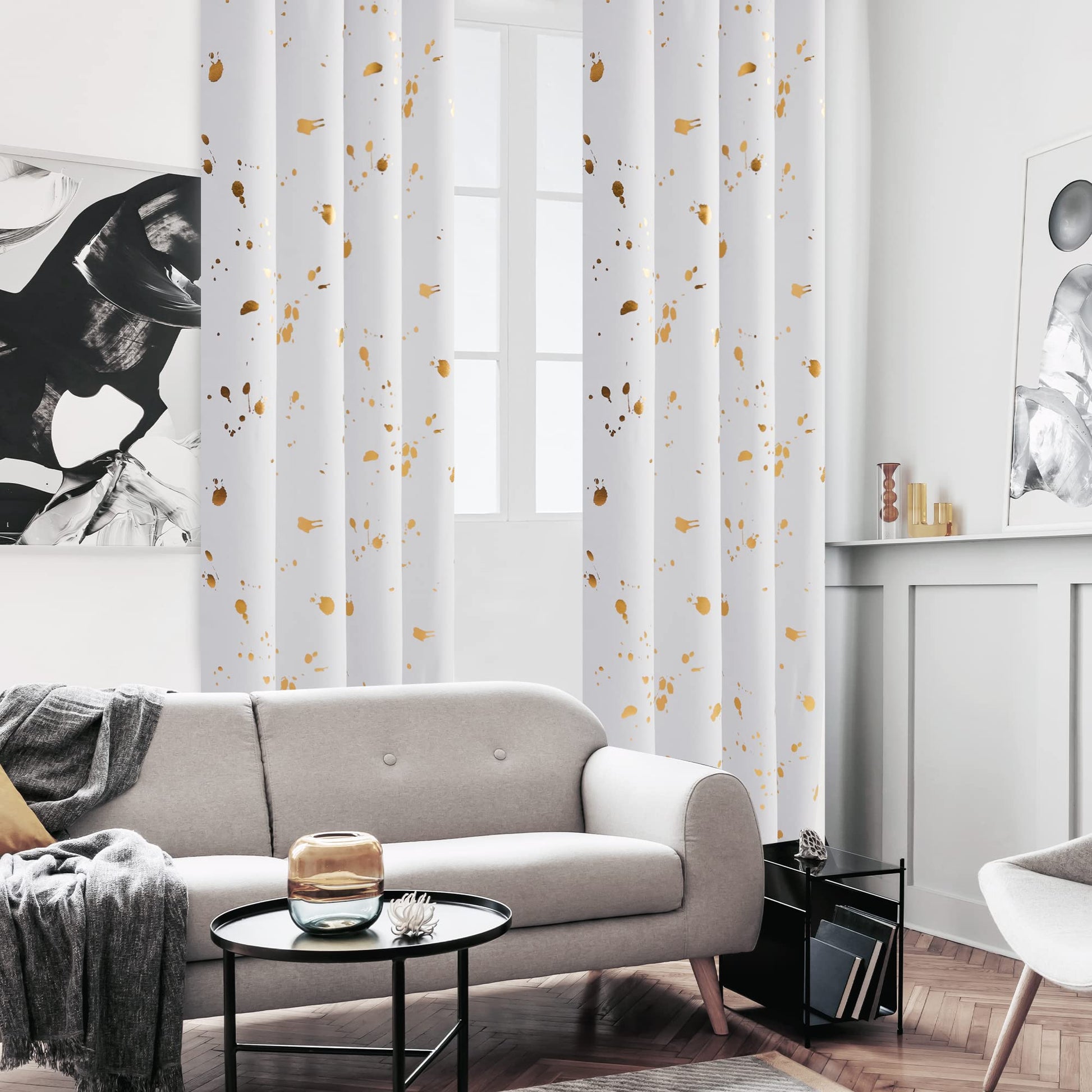 Greyish White/Polka Dots