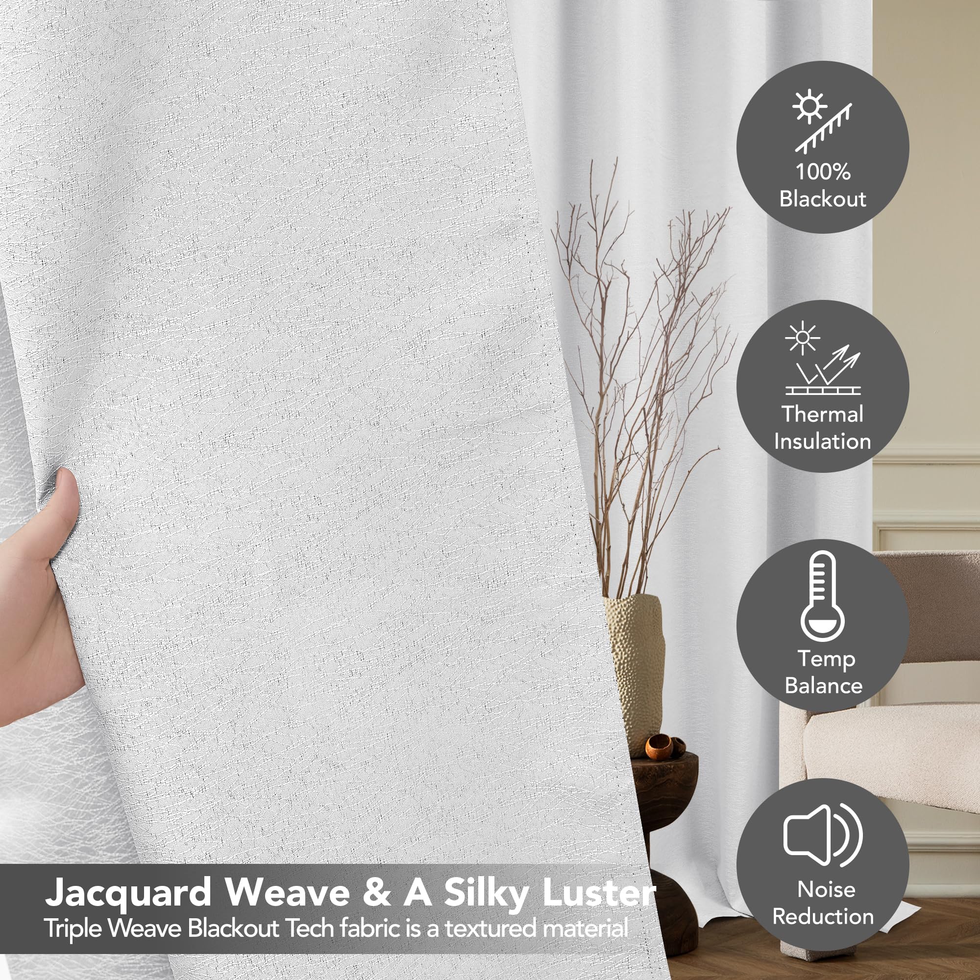 Greyish White-jacquard