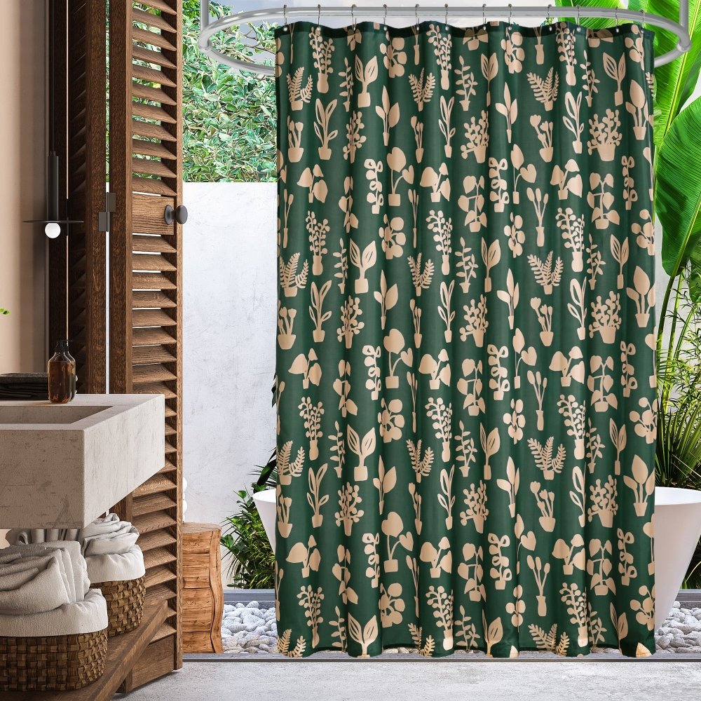 Bohome Foliage Shower Curtains - Deconovo US