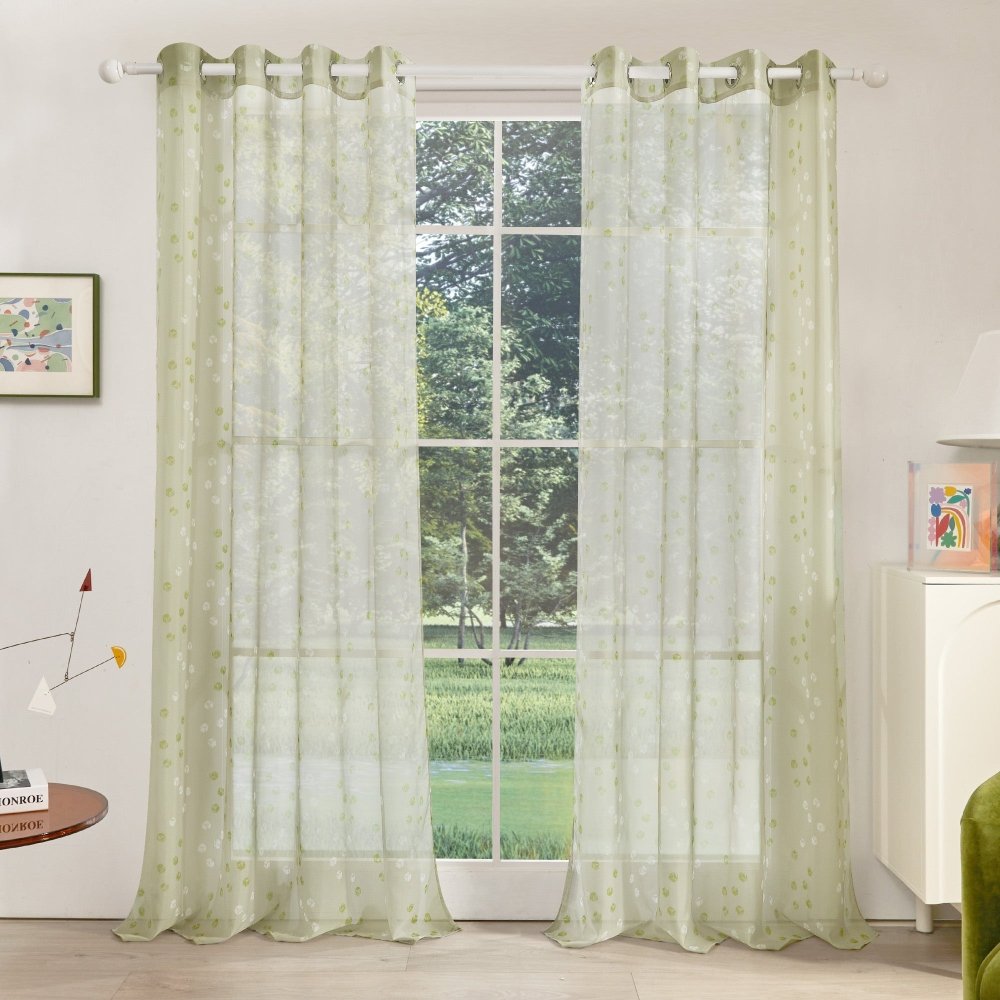 Modern Cubic Play Sheer Curtains - Deconovo US