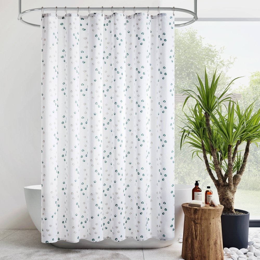 Modern Cubic Play Shower Curtains - Deconovo US