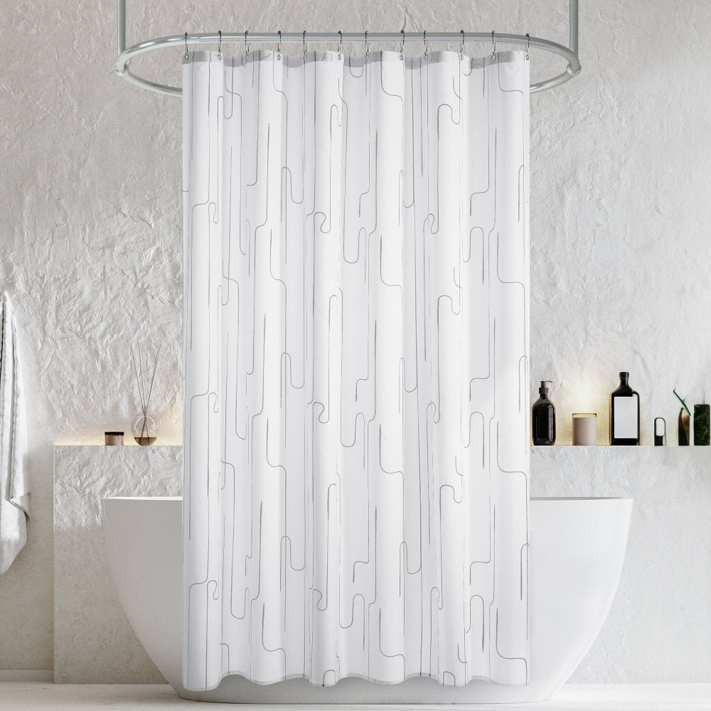 Pure Morning Haze Shower Curtains - Deconovo US