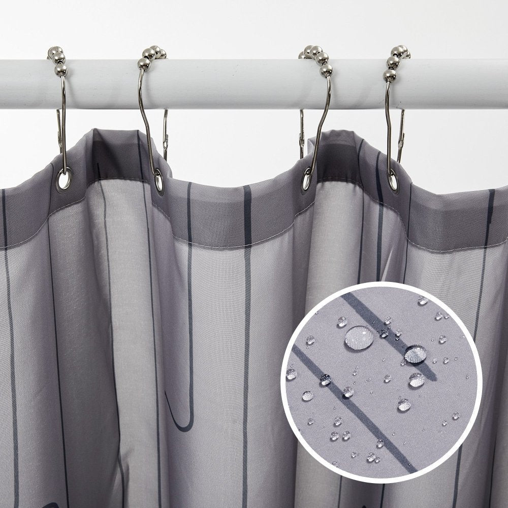 Pure Morning Haze Shower Curtains - Deconovo US