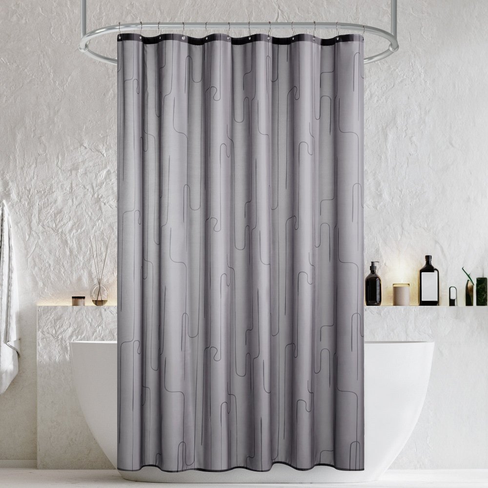 Pure Morning Haze Shower Curtains - Deconovo US